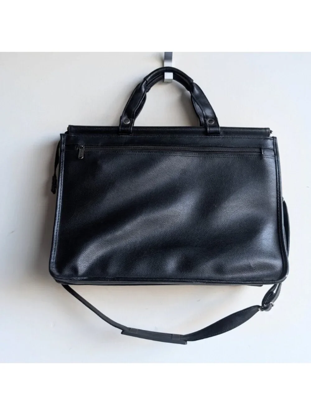 Bugatti Classic Black Leather Briefcase